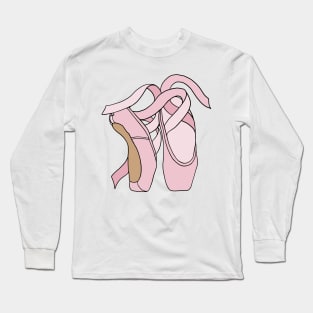 Ballet Pointe Shoes Long Sleeve T-Shirt